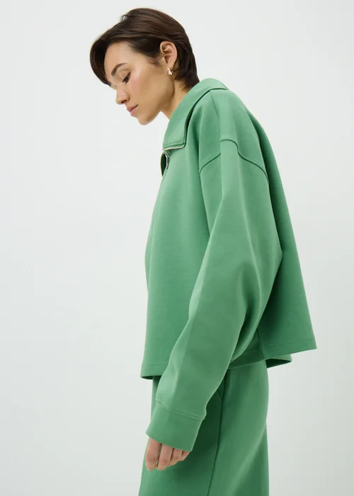Green Interlock Wide Collar Co Ord Sweatshirt - XS Image 3