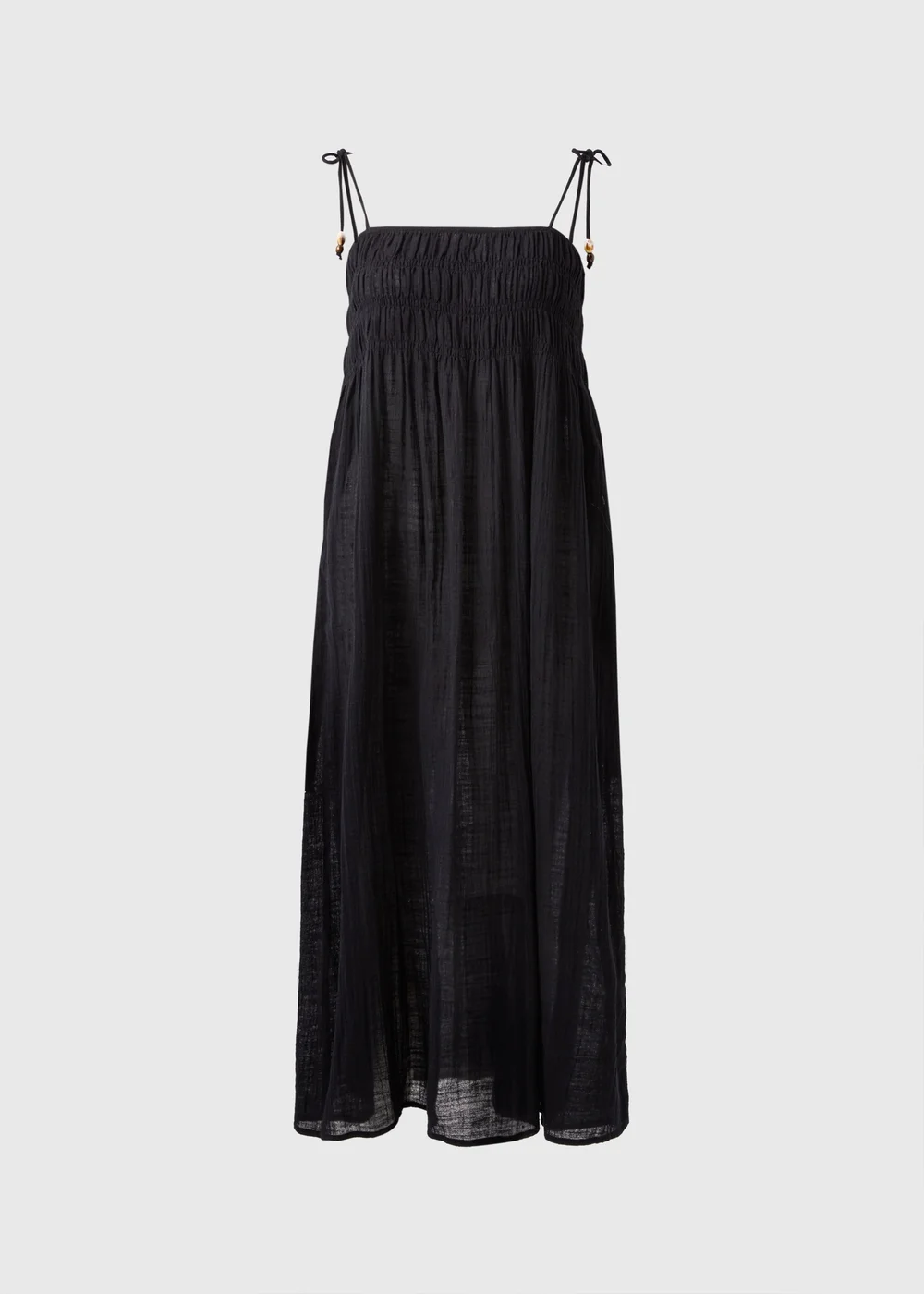 Black Crinkle Midi Beach Dress - XS Image 3
