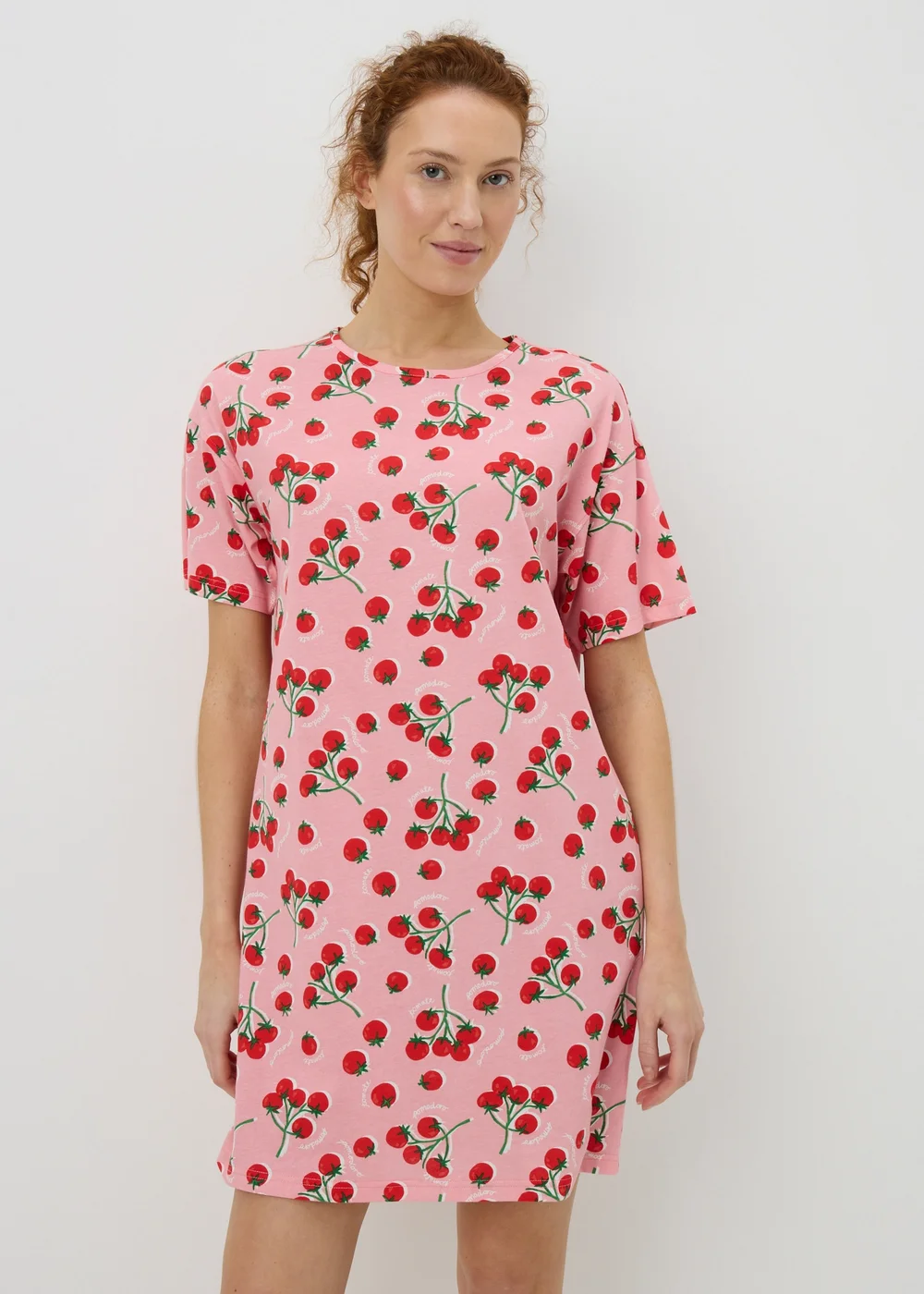 Pink Tomato T-Shirt Nightie - Extra small Image 1