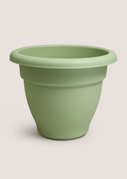 Green Plastic Small Planter Image 1