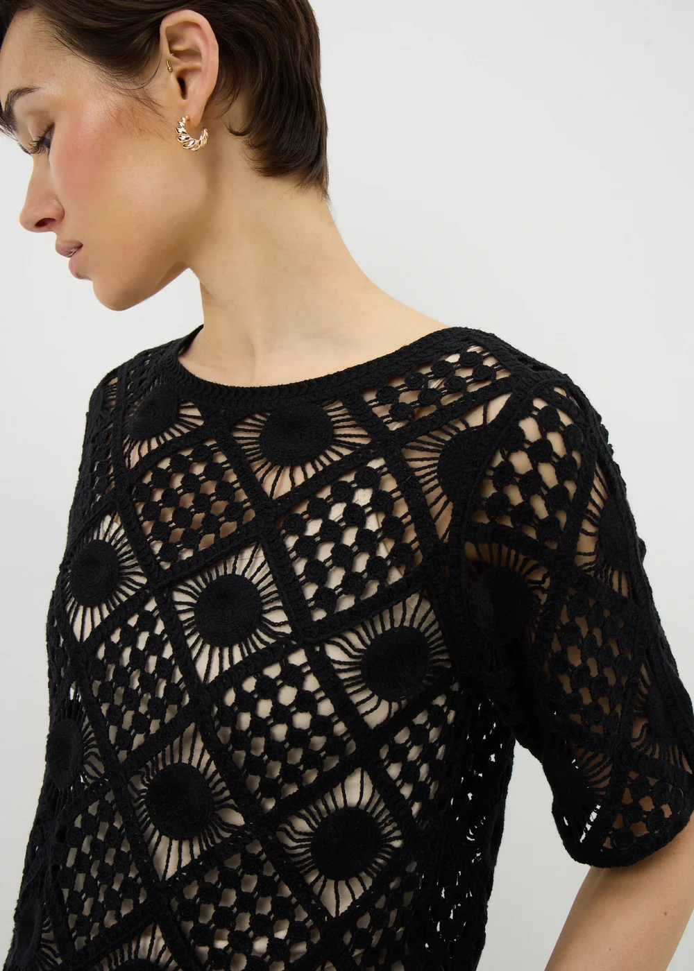 Black Crochet Top - 8 Image 2