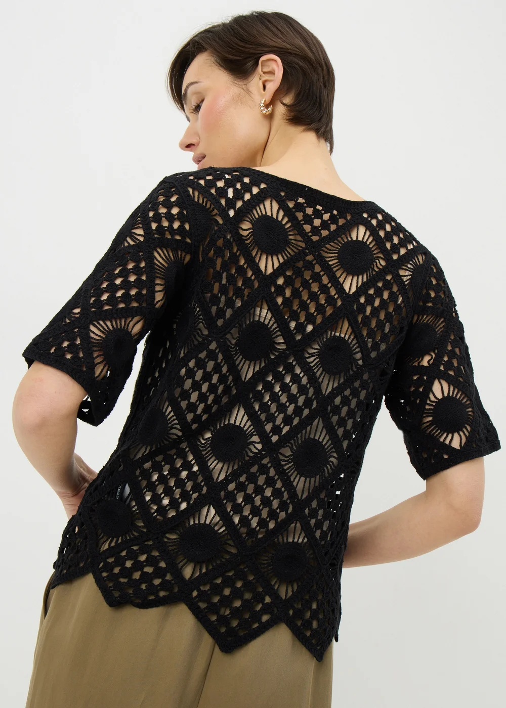 Black Crochet Top - 8 Image 3