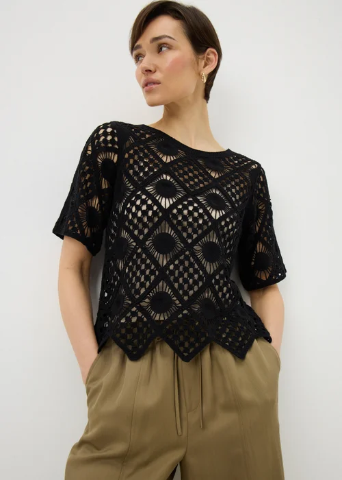 Black Crochet Top - 8 Image 1