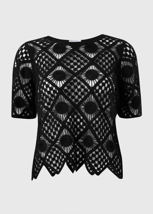 Black Crochet Top - 8 Image 4