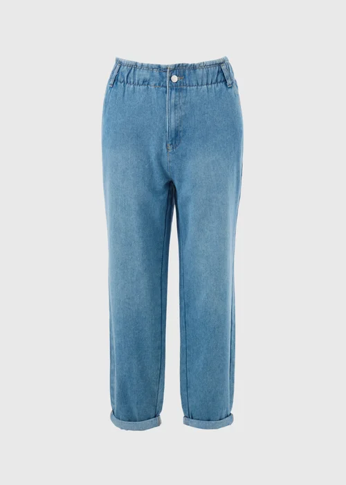 Mid Wash Paperbag Jeans - 8 Image 3