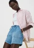 Mid Wash Denim Comfort Utility Shorts - Size 12 Image 1