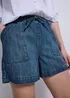 Dark Wash Denim Comfort Utility Shorts - 10 Image 5
