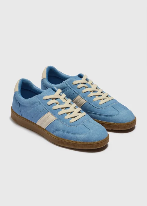 Blue Retro Trainers - 3 Image 1