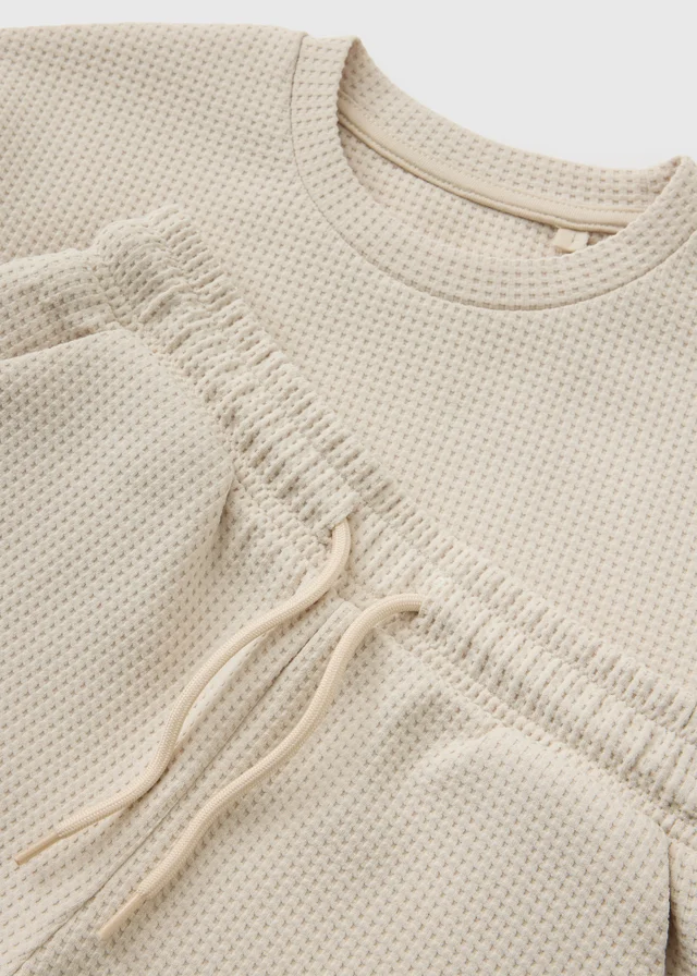 Boys Stone Waffle Top & Shorts Set (7-15yrs)
