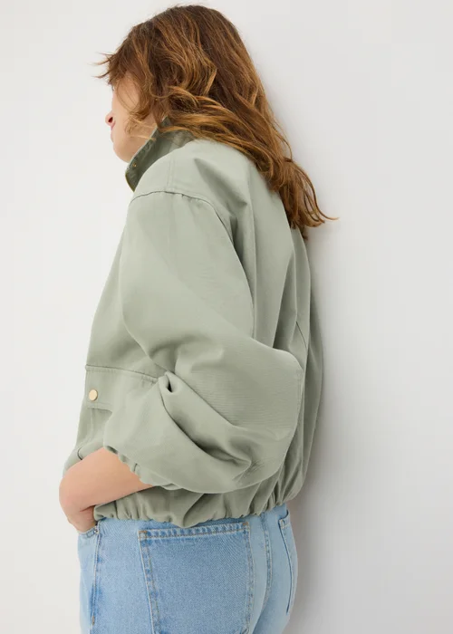 Sage Green Funnel Neck Utility Jacket - 2XL Image 3
