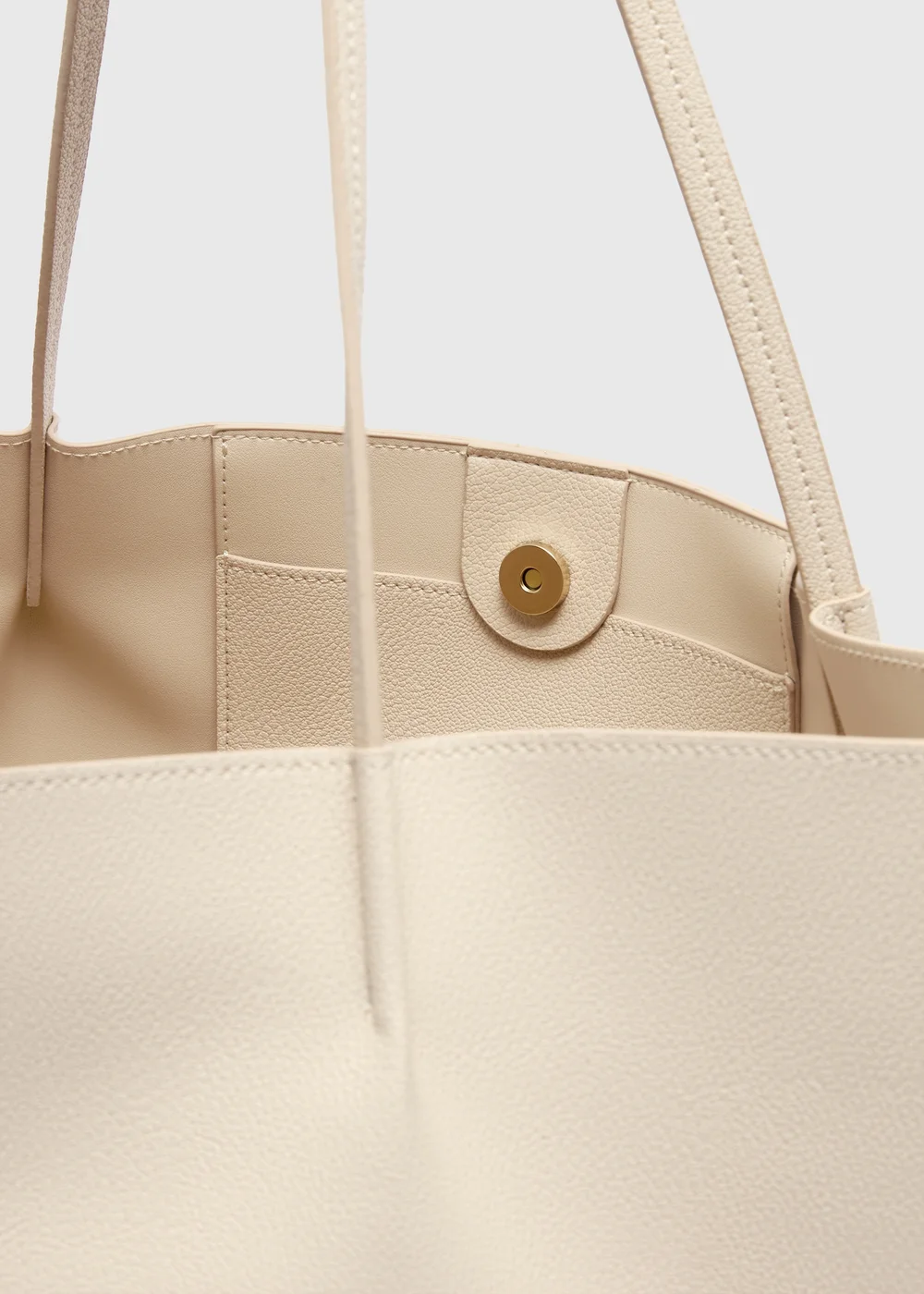 Cream Soft Tote Bag - One Size Image 4