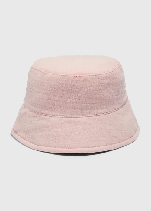 Baby Pink Bucket Hat (Newborn-24mths) - Up to 1 Month Image 1