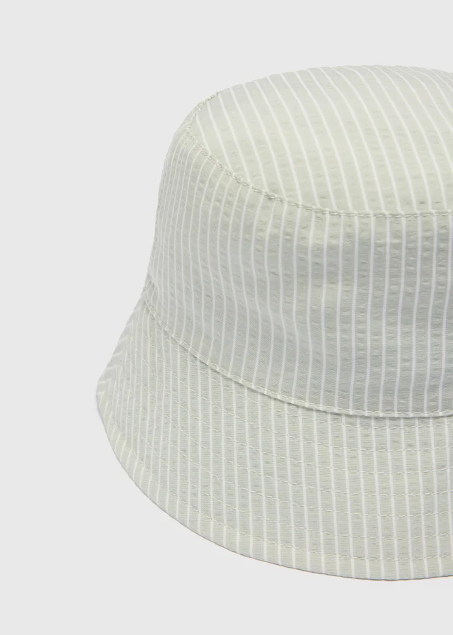 Baby Sage Stripe Crinkle Hat (Newborn-24mths)
