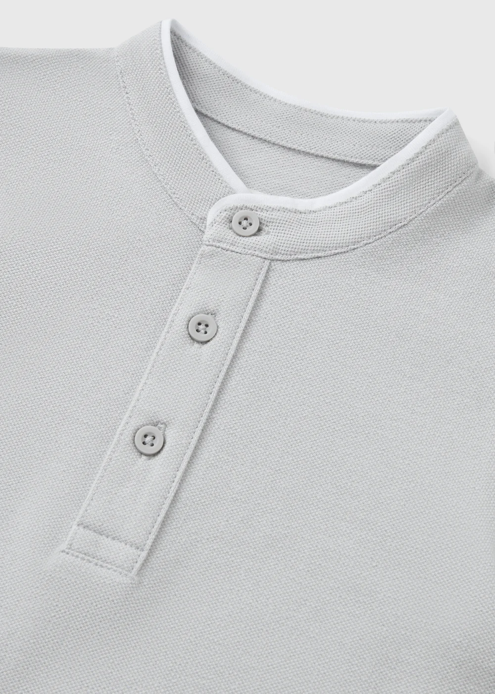 Girls Grey Henley Polo Top (1-7yrs) - 1.5-2 Yrs Image 2