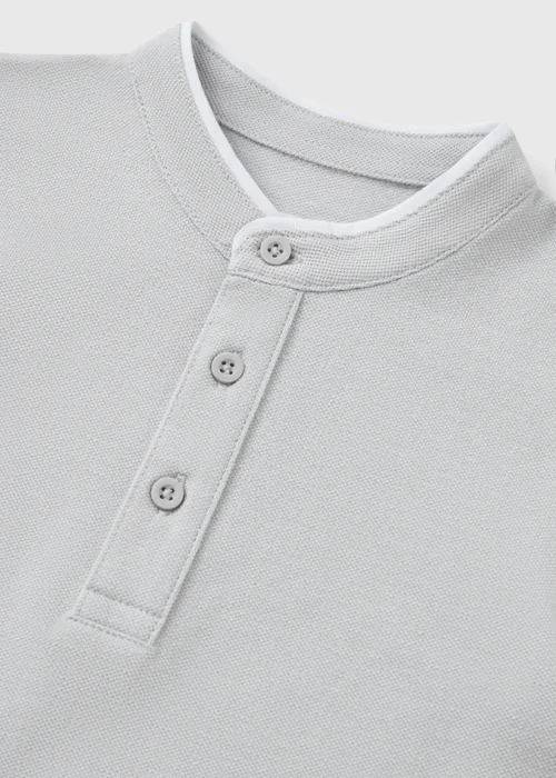 Girls Grey Henley Polo Top (1-7yrs) - 1.5-2 Yrs Image 2