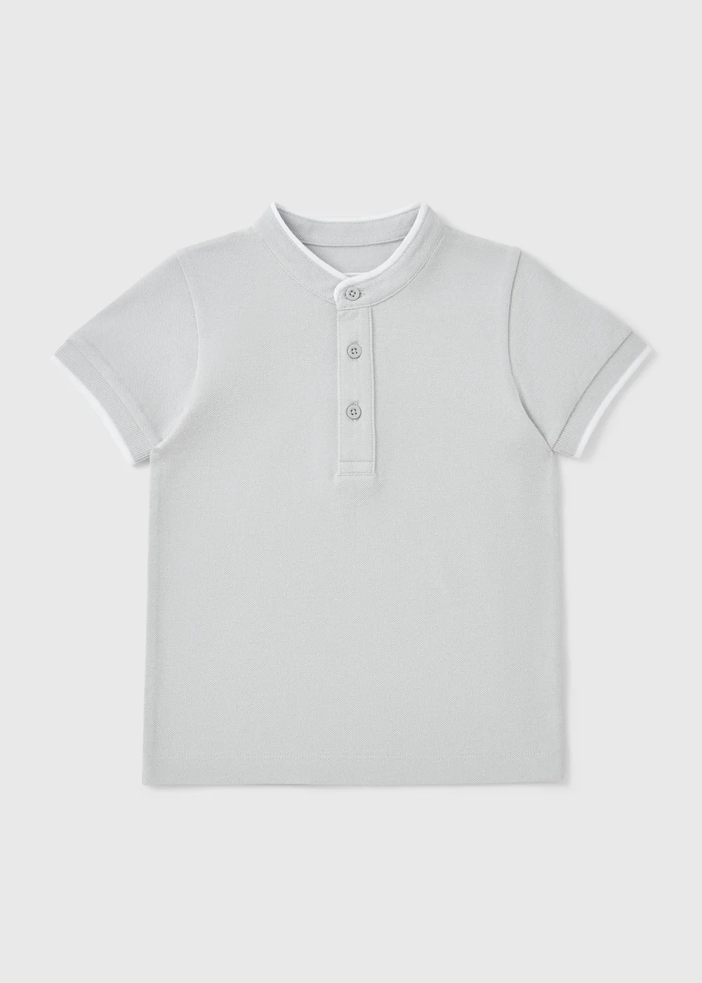 Girls Grey Henley Polo Top (1-7yrs) - 1.5-2 Yrs Image 1