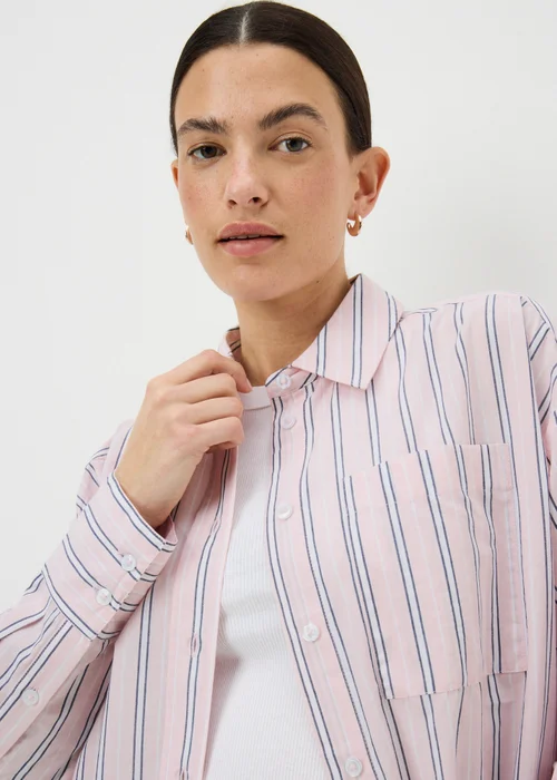 Pink Poplin Stripe Shirt - 8 Image 1