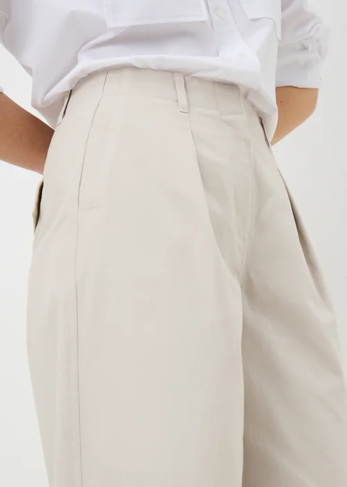 Taupe Culotte Barrel Trousers - 8 Image 2