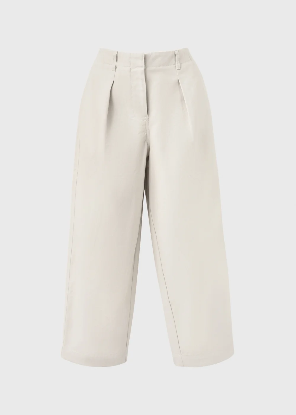 Taupe Culotte Barrel Trousers - 8 Image 4