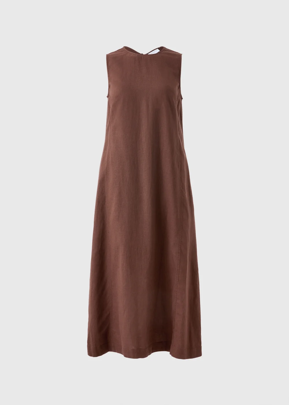 Brown Linen Rich Midi Shift Dress - 10 | Matalan Brown Linen Rich Midi Shift Dress - 10 | Matalan