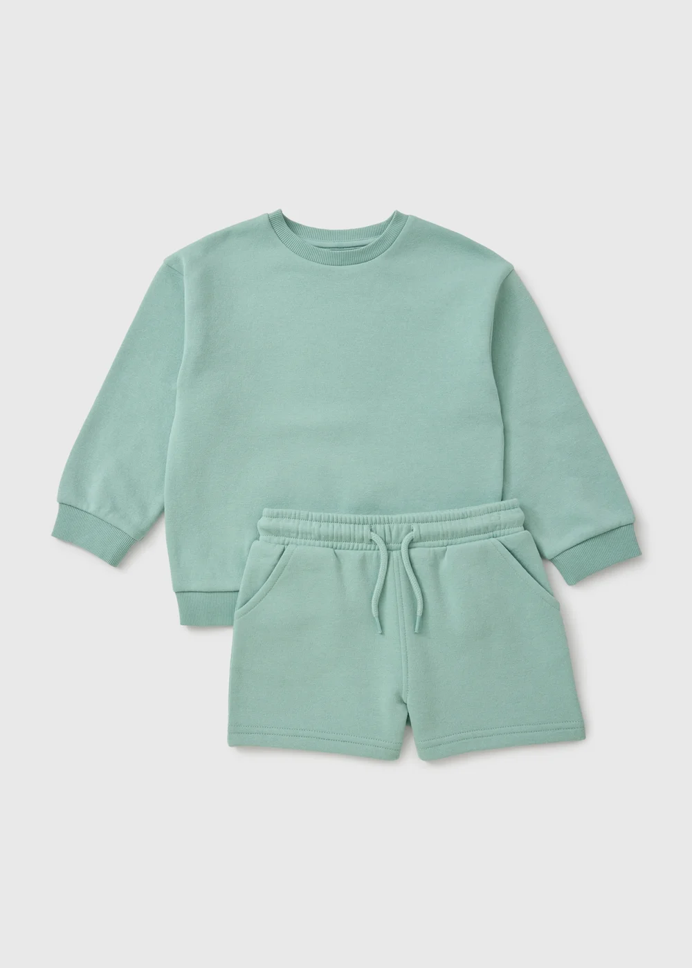 Boys Green Sweatshirt & Short Set (1-7yrs) - 1-1.5 Yrs Image 1