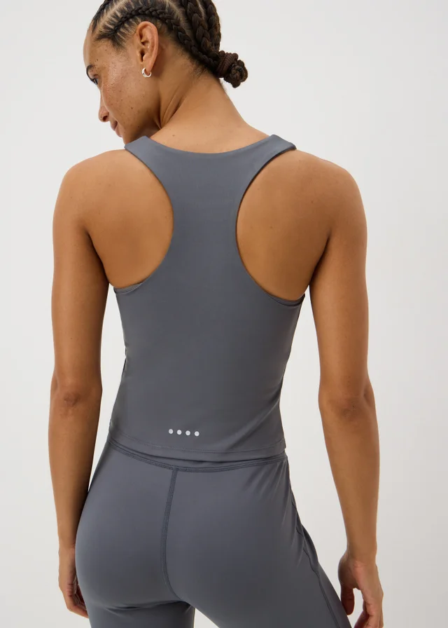 Souluxe Grey Racer Back Sports Vest Top