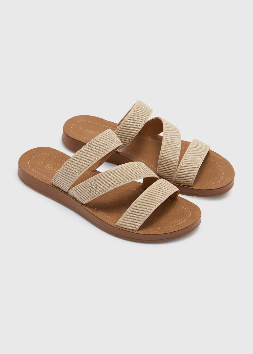 Soleflex Gold Asymmetric Sandals - 3 Image 1