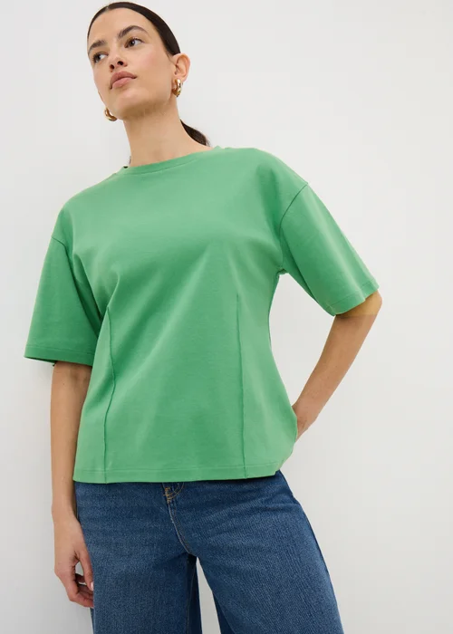 Green Seam Detail Top - 8 Image 1