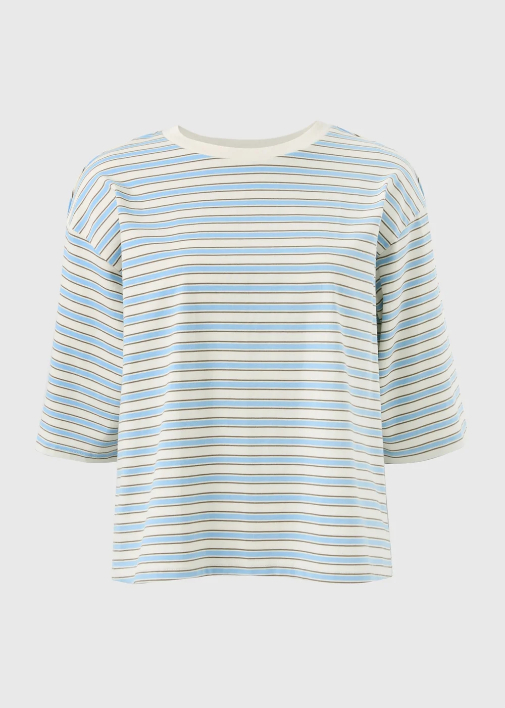 Blue Stripe Boxy T-Shirt - S Image 4