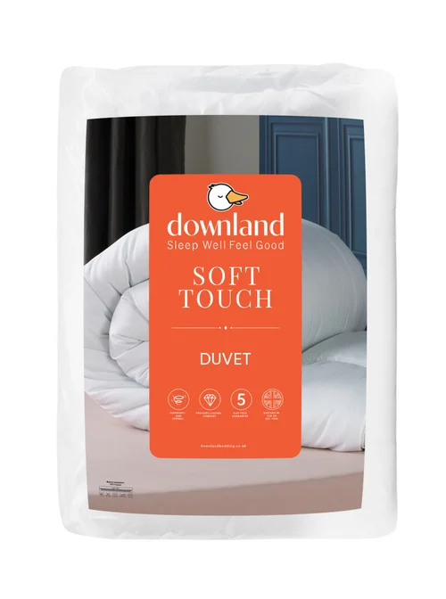 Downland Soft Touch White 13.5 Tog Duvet - Single Image 1