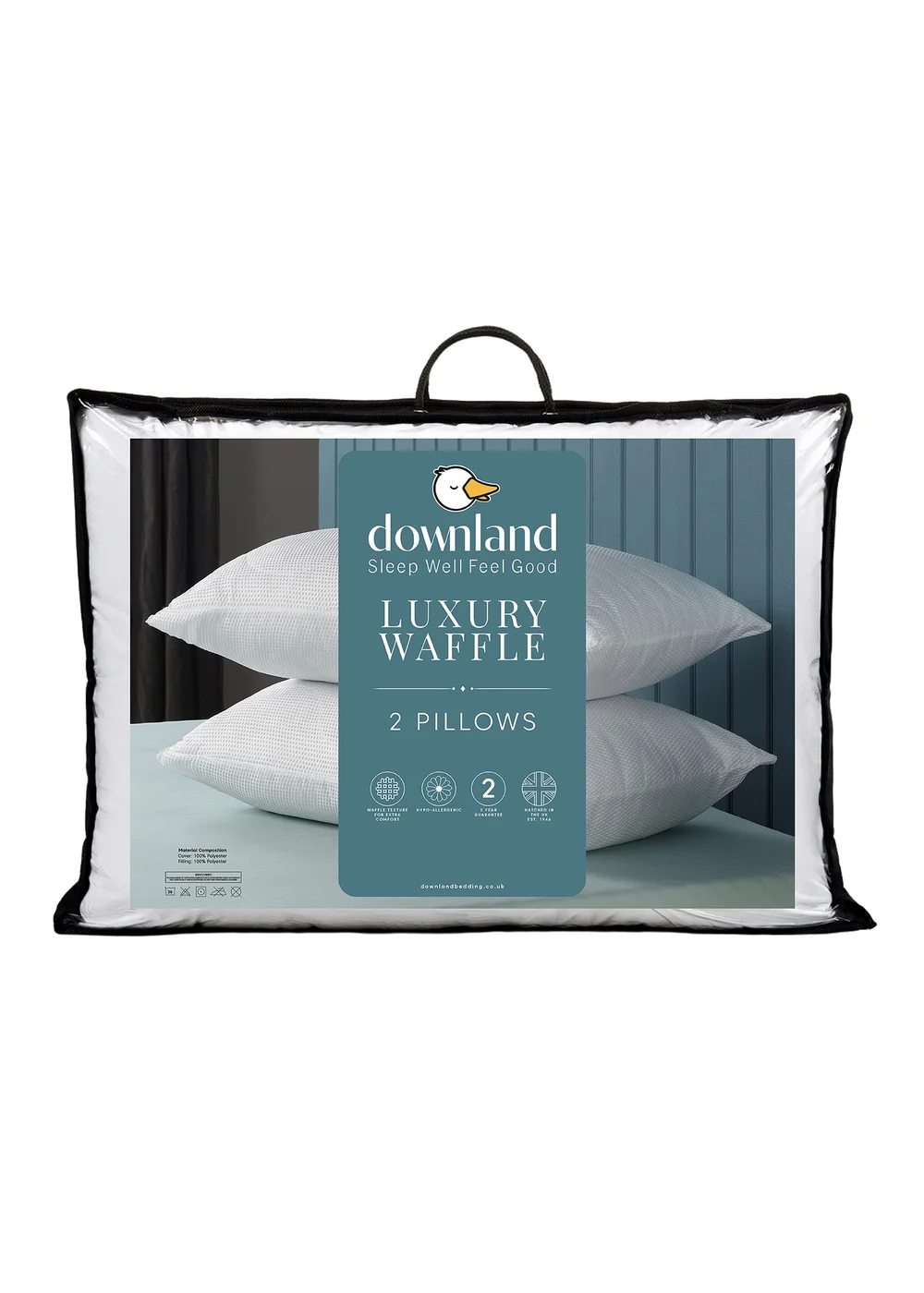Downland Luxury Waffle Pillow Pair Image 1