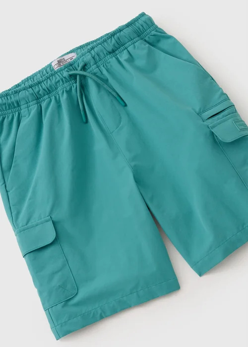 Boys Teal Tech Cargo Shorts (7-15yrs) - 8 Yrs Image 2