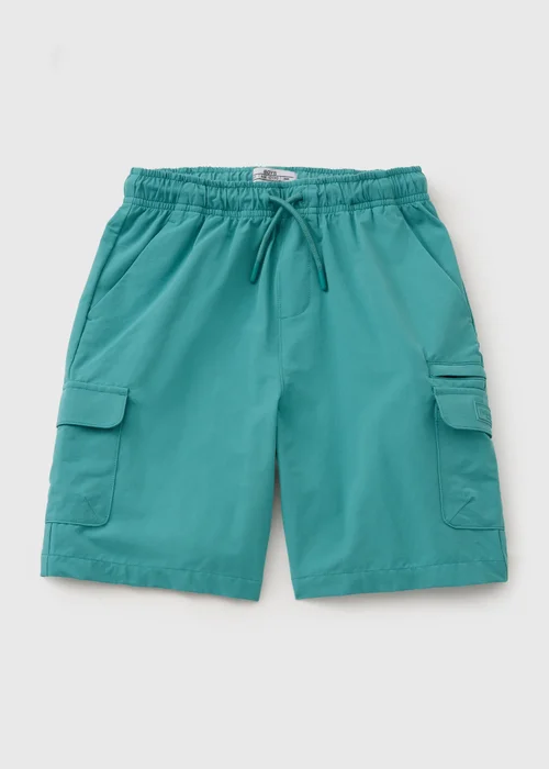 Boys Teal Tech Cargo Shorts (7-15yrs) - 8 Yrs Image 1