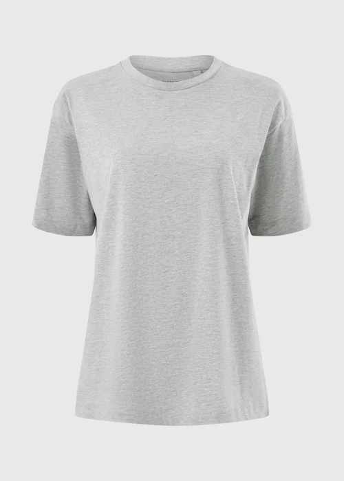 Grey Marl Oversized T-Shirt - S Image 3