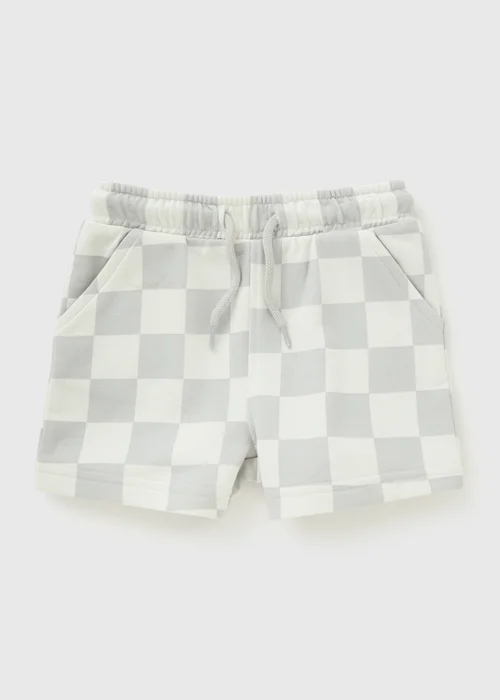 Boys Grey Checkerboard Shorts (1-7yrs) - 1 half year to 2 Image 1