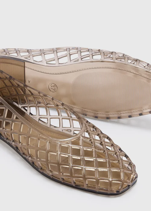 Black Jelly Ballet Shoes - 3 Image 2