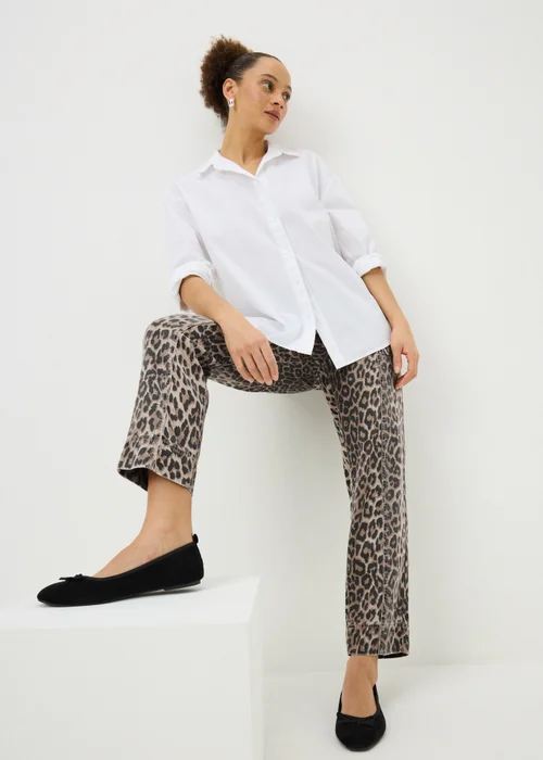 Brown Leopard Print Utility Jogging Bottoms - 22 Image 1