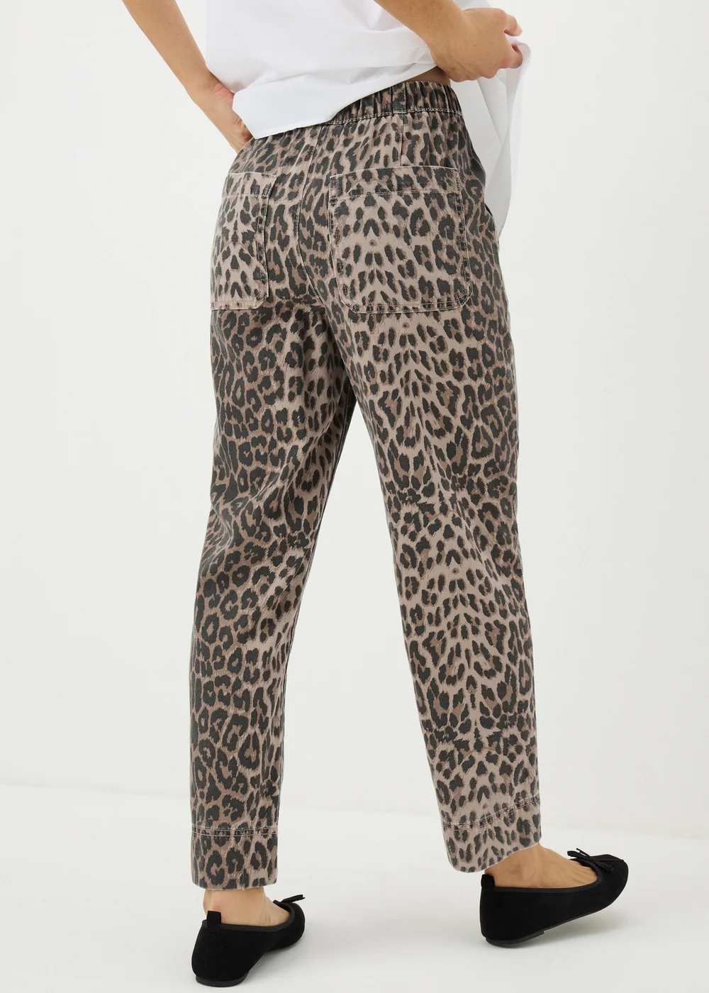 Brown Leopard Print Utility Jogging Bottoms - 22 Image 3