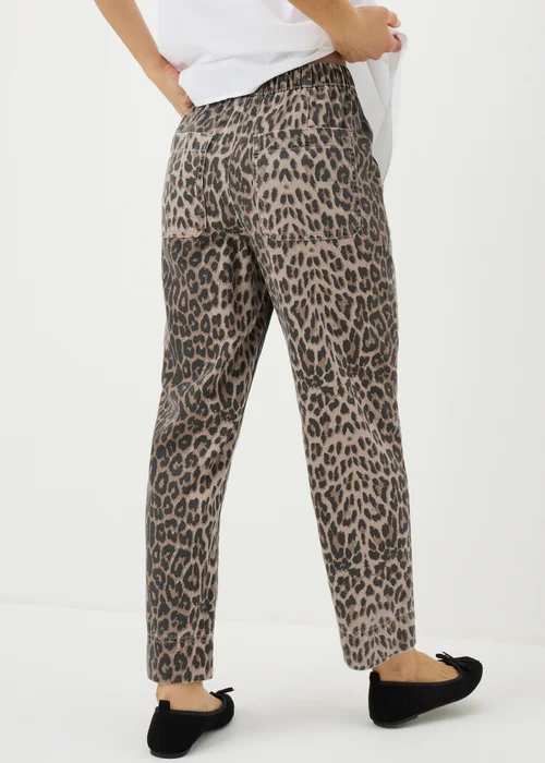 Brown Leopard Print Utility Jogging Bottoms - 22 Image 3