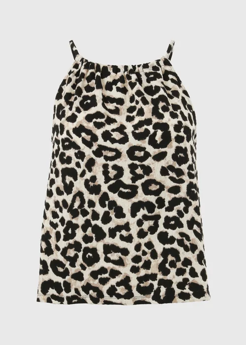 Brown Leopard Print Co Ord Cami Top - S Image 4