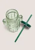 Cactus Glass Cup With Straw Image 2