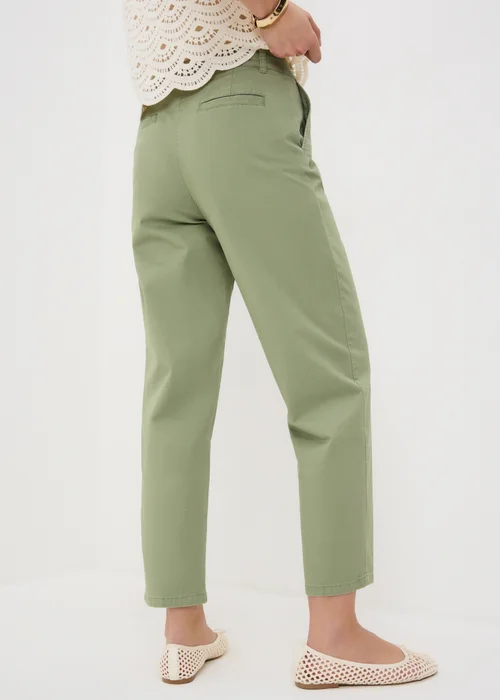 Khaki Tapered Leg Chinos - Size 8 Image 2