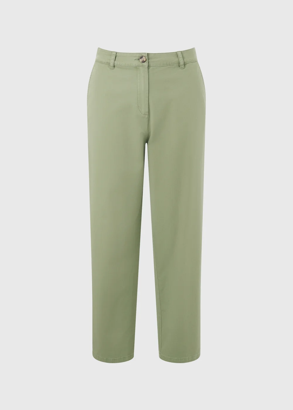 Khaki Tapered Leg Chinos - Size 8 Image 3