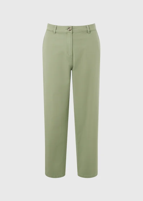 Khaki Tapered Leg Chinos - Size 8 Image 3