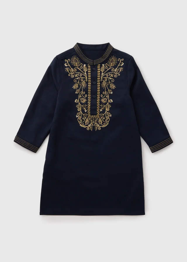 Boys Navy Kurta Shirt (1-7yrs)