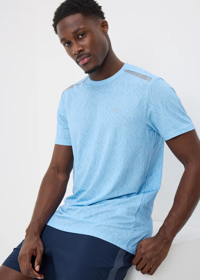 Souluxe Blue Printed T-Shirt