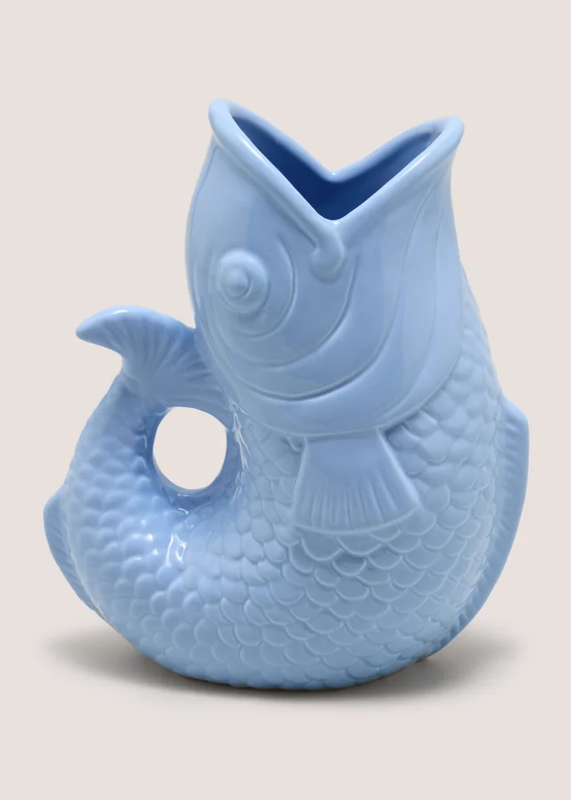 Blue Fish Gluggle Jug