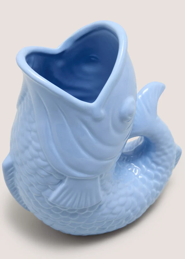 Blue Fish Gluggle Jug