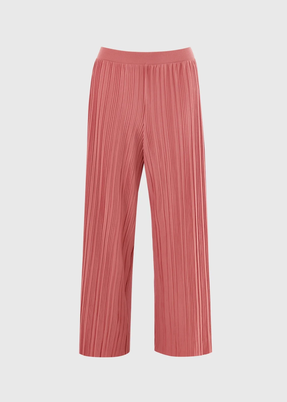 Pink Plisse Wide Leg Co Ord Trousers - 14/L29 Image 4