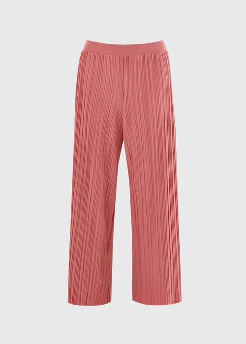 Pink Plisse Wide Leg Co Ord Trousers - 14/L29 Image 4